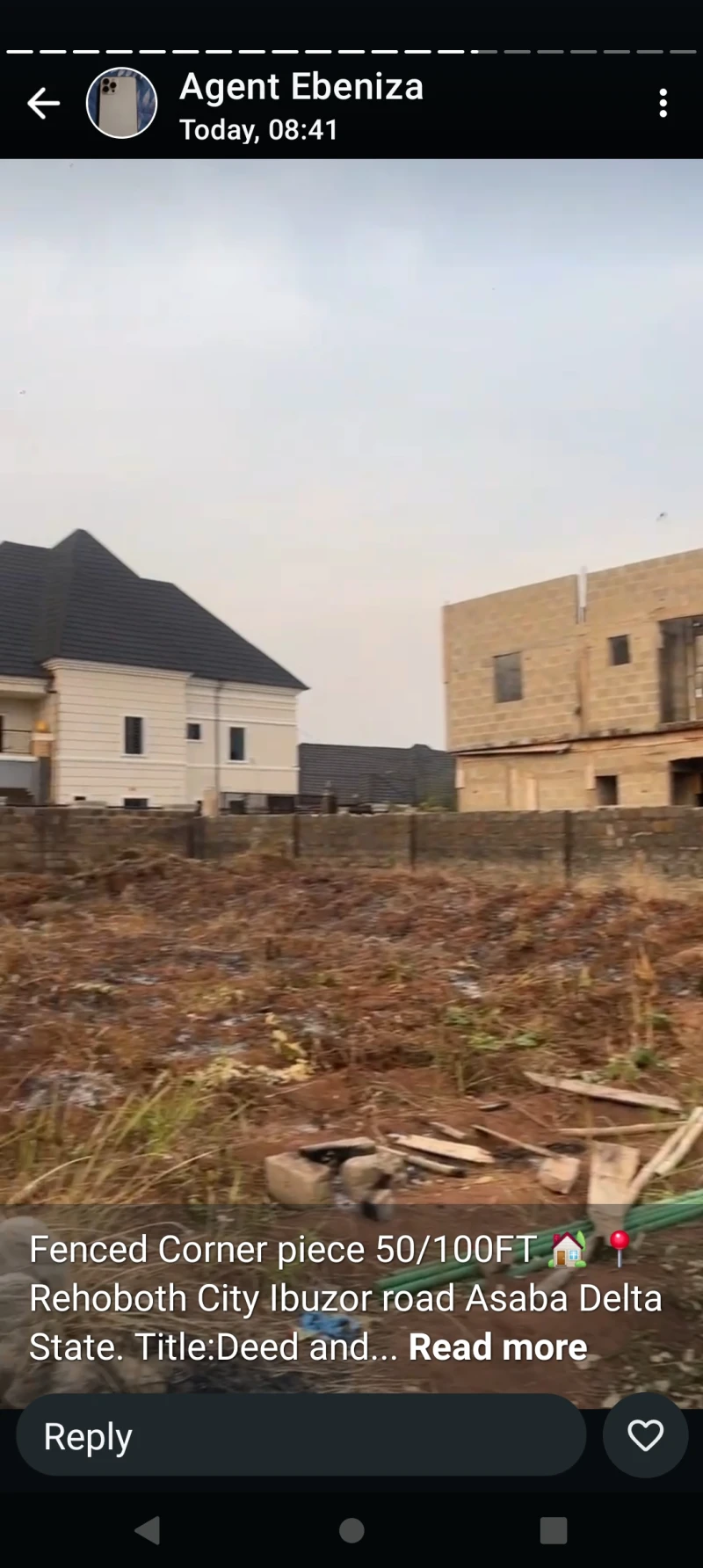 Land for Sale in Ibusa Road, Delta cover picture