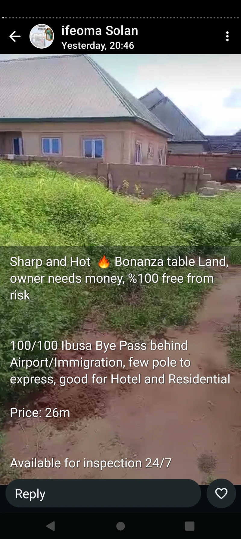 Land for Sale in Okpanam By pass, Delta cover picture