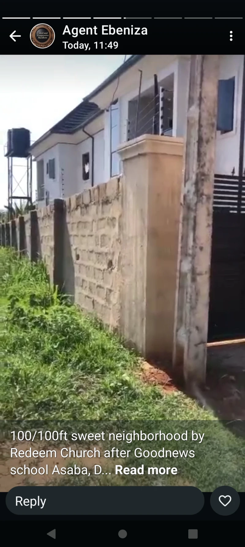 Land for Sale in Redeem road, Delta cover picture