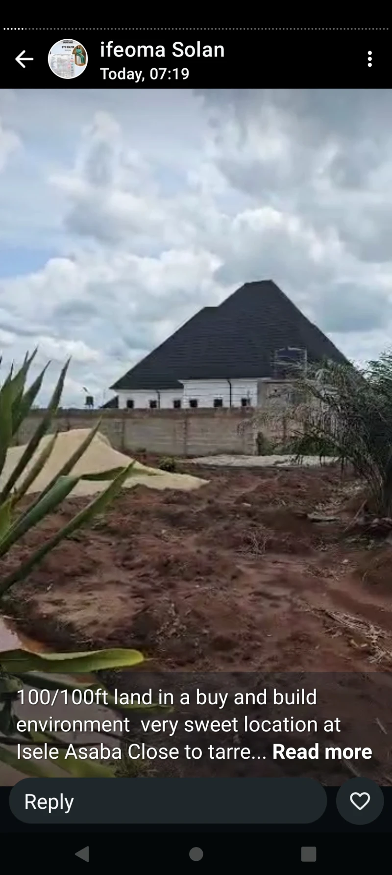 Land for Sale in 100 by 100 at Issele Azaba, Delta cover picture