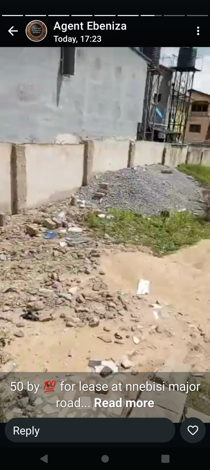 Land for Lease in Nnebisi major road, Delta cover picture