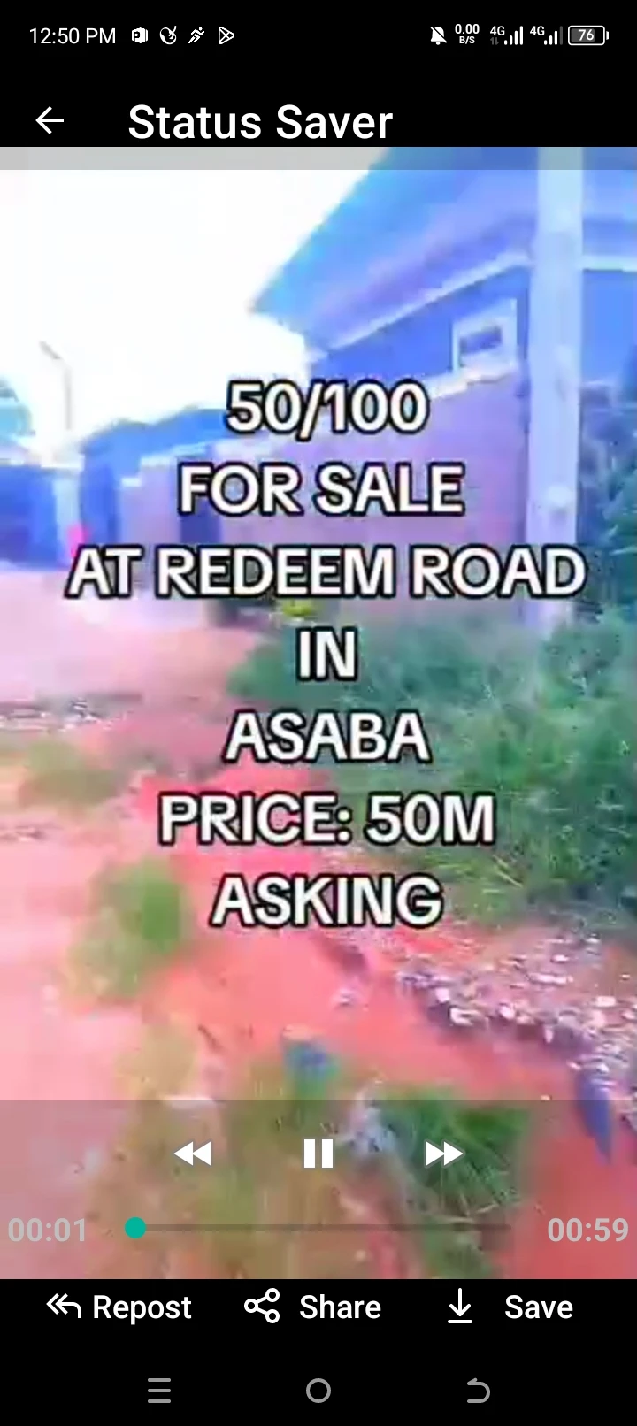 Land for Sale in At redeem road close to awele market, Delta - Image 1