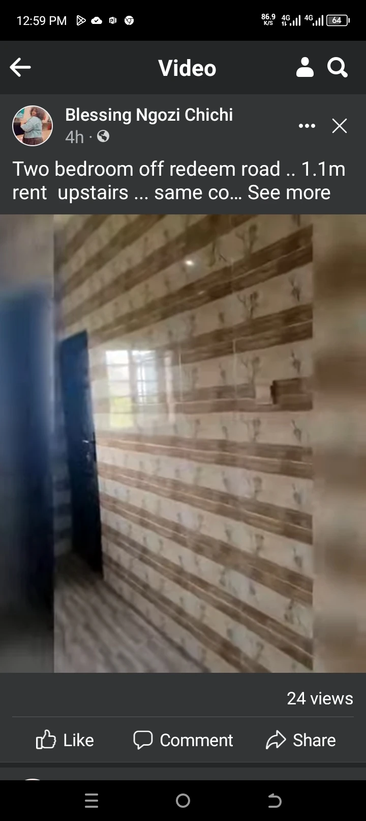 2 Bedroom Flat for Rent in Redeem road okpanam, Delta cover picture