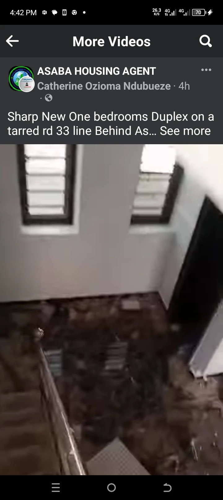 Duplex for Sale in By specialist hospital okpanam ....1 bedrooms duplex by line shop, Delta cover picture