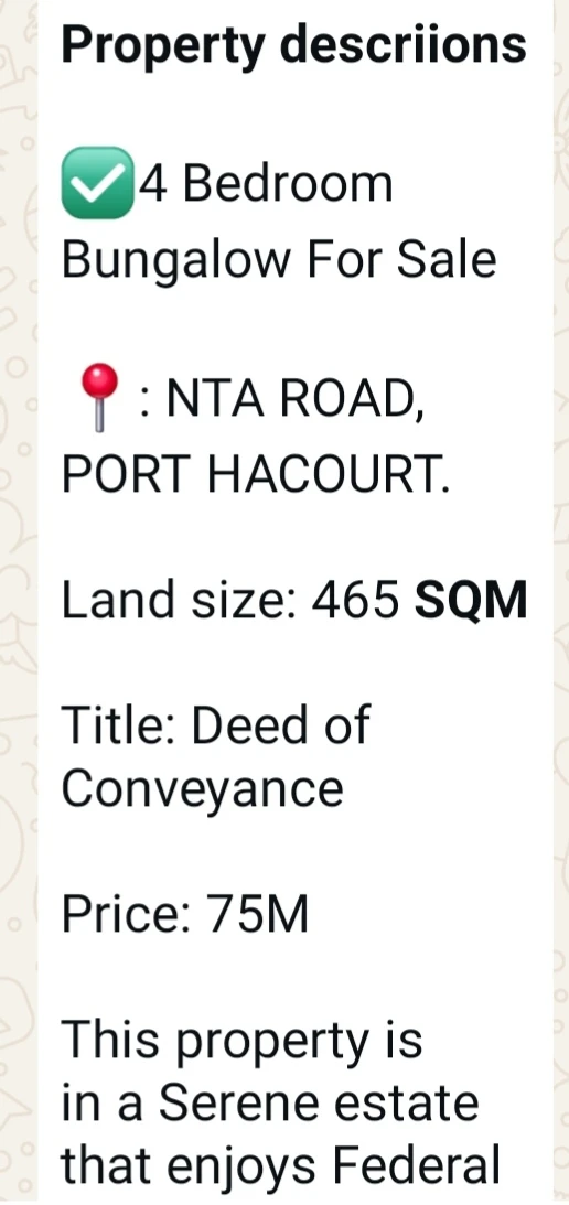 4 Bedroom Flat for Sale in NTA road ngboba, Rivers cover picture