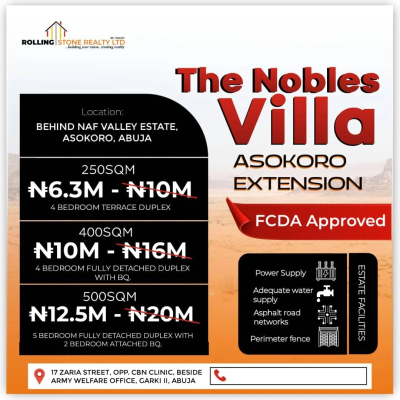 Land for Sale in Asokoro EXTENSION, FCT - Image 1