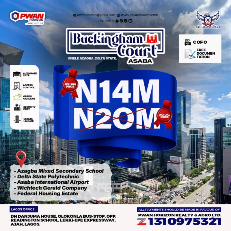 Land for Sale in Asaba, Delta