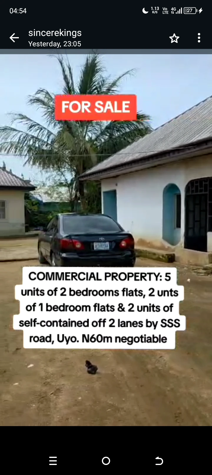 Bungalow for Sale in SSS road by 2 lane, Akwa Ibom - Image 1