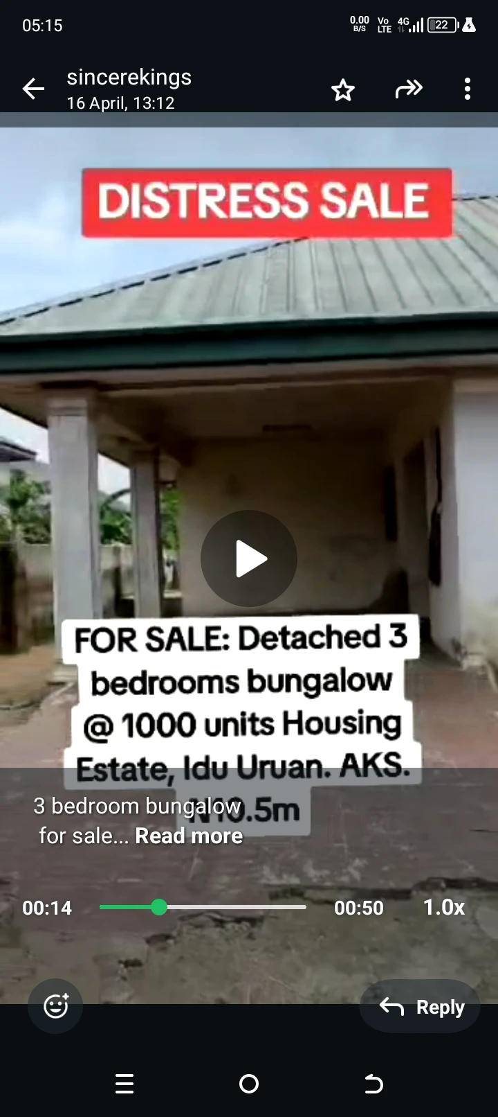 Bungalow for Sale in 1000 units housing estate ,nwaniba road .., Akwa Ibom