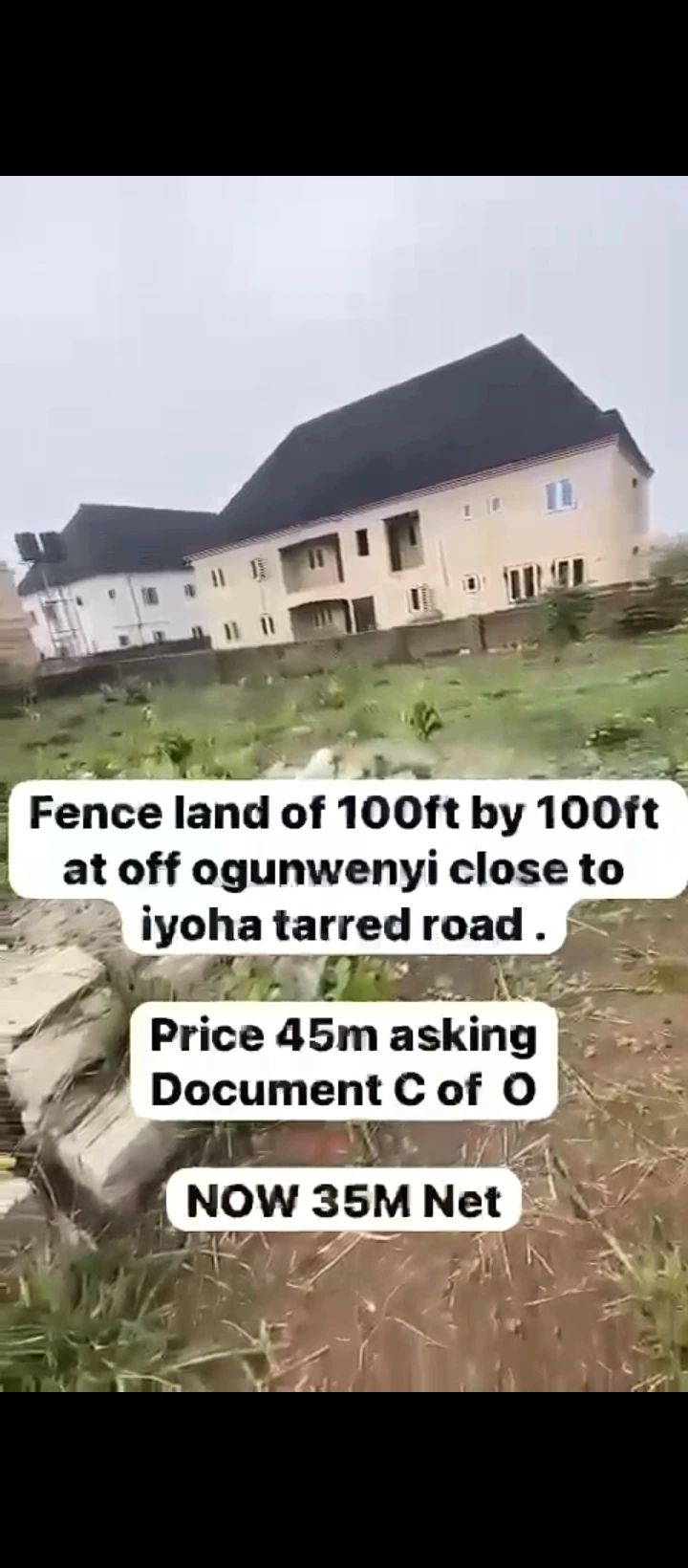 Land for Sale in Ogunwenyin, Edo - Image 1