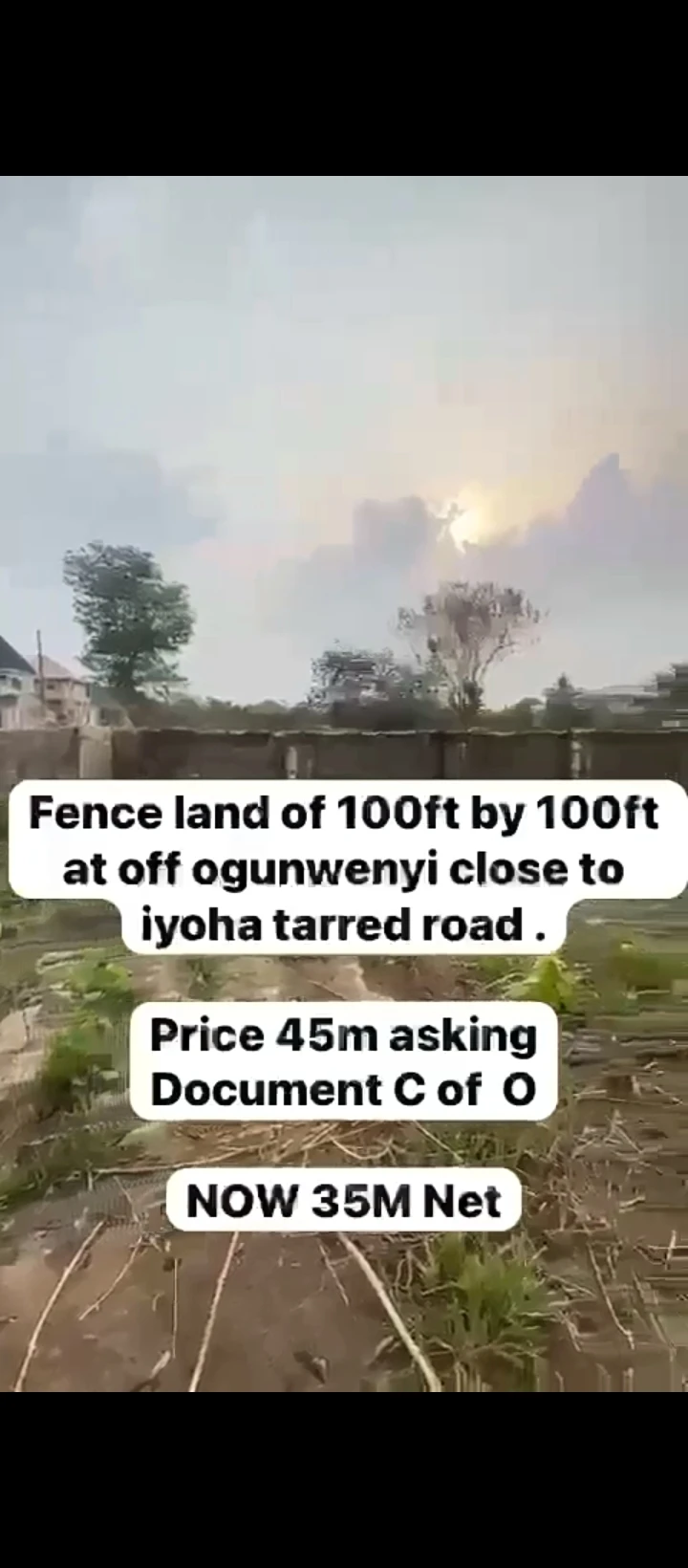 Land for Sale in Ogunwenyin, Edo cover picture