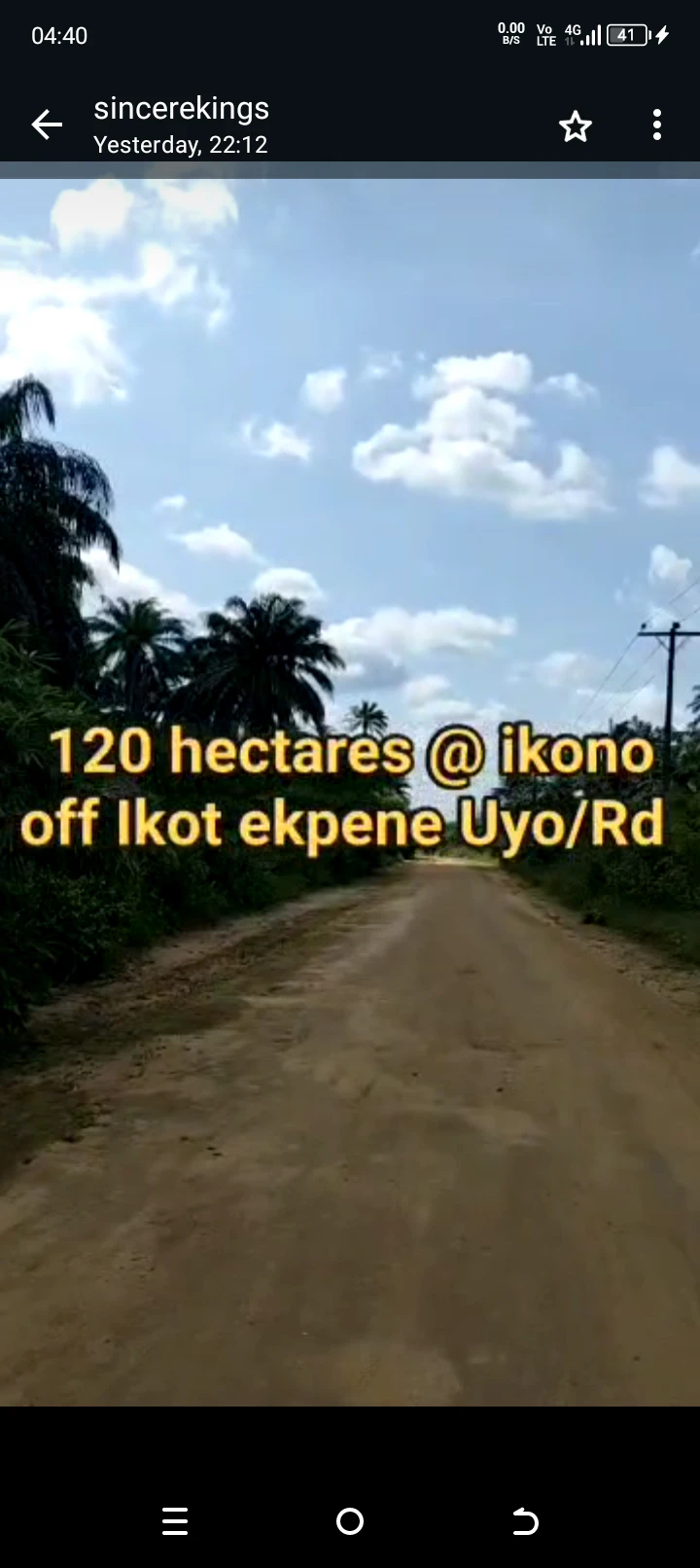 Land for Sale in Off Ikot ekpene / Uyo road, Akwa Ibom - Image 1