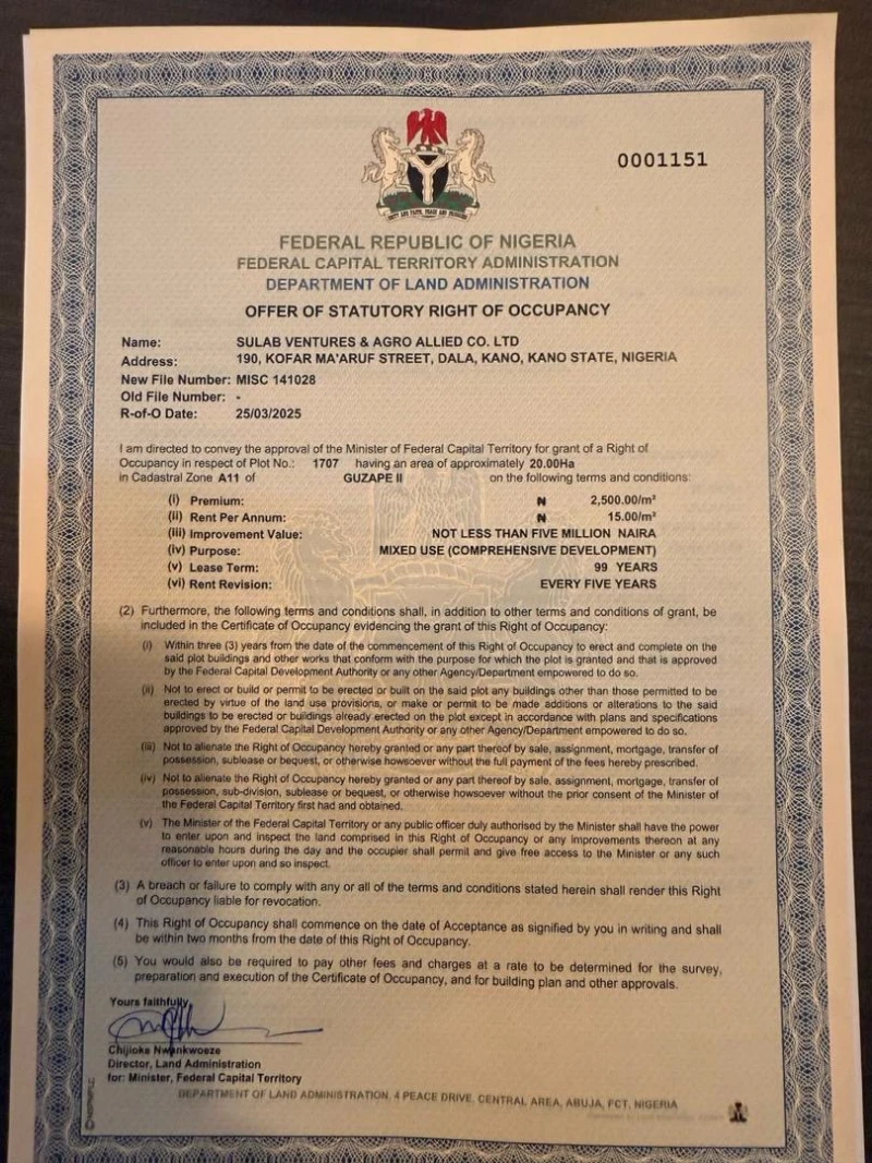 Land for Sale in Guzape 2, FCT cover picture