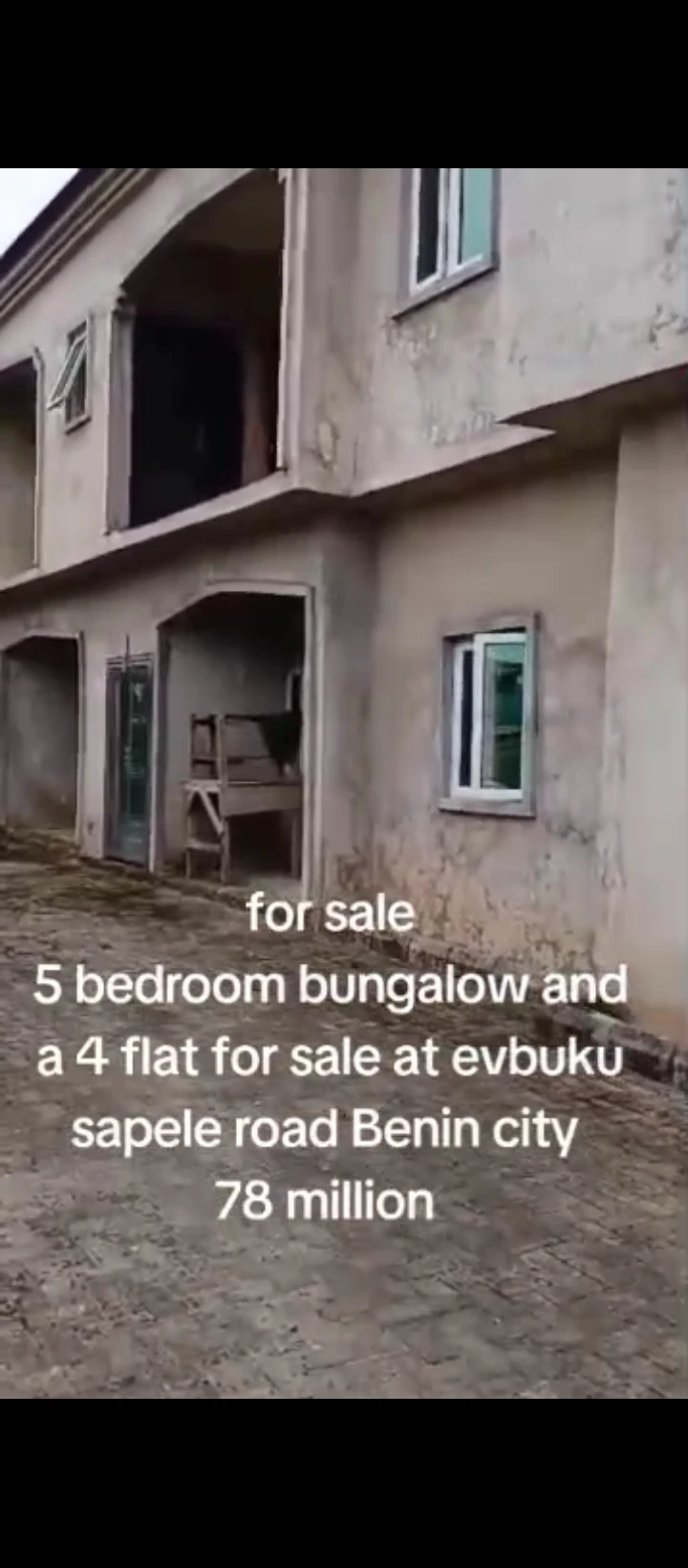 Bungalow for Sale in Evbhuku sapele road, Edo - Image 1