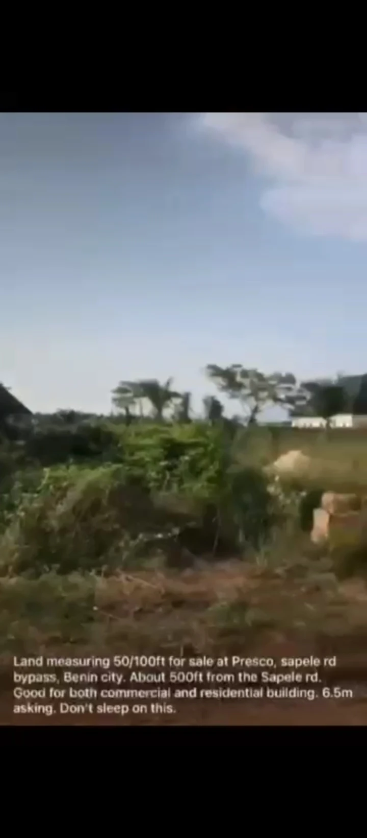 Land for Sale in Sapele road by presco, Edo cover picture
