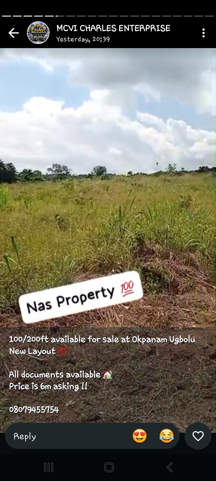 Land for Sale in Okpanam Ugbolu, Delta - Image 1