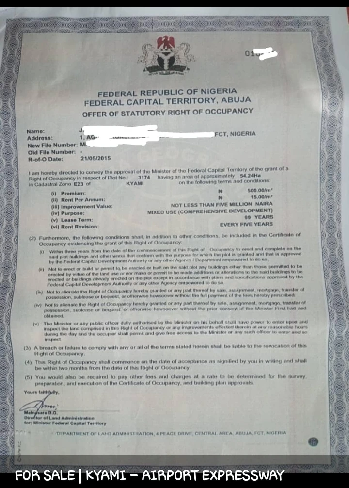 Land for Sale in KYAMI, Abuja - Image 1