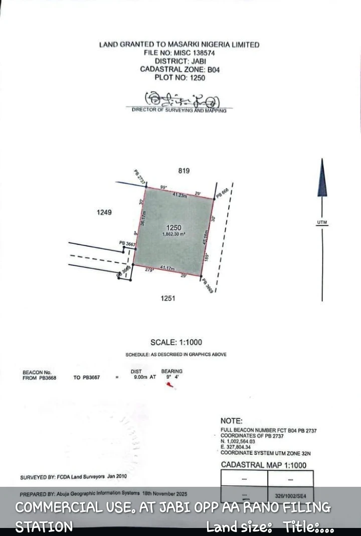 Land for Sale in JABI, Abuja - Image 1
