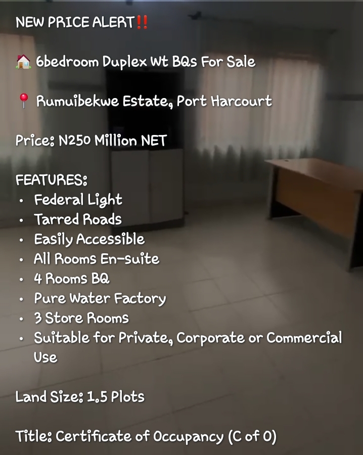 Duplex for Sale in RUMUIBEKWE, Rivers - Image 1