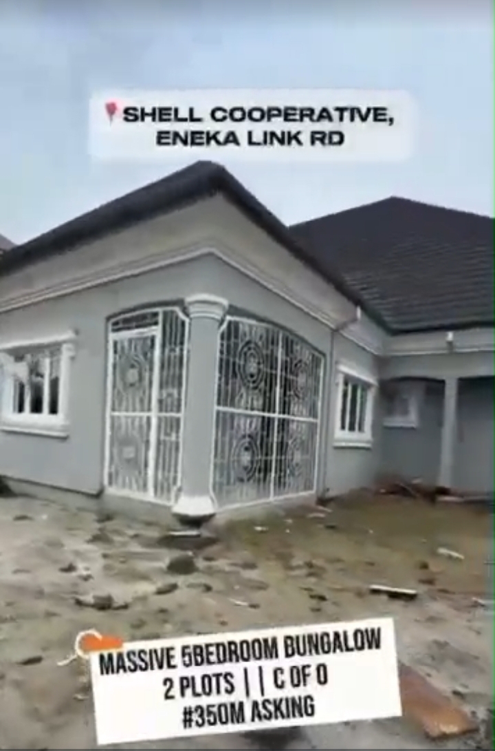 Bungalow for Sale in SHELL COOPERATION, Rivers