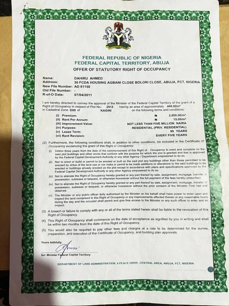 Land for Sale in KAGINI, FCT cover picture