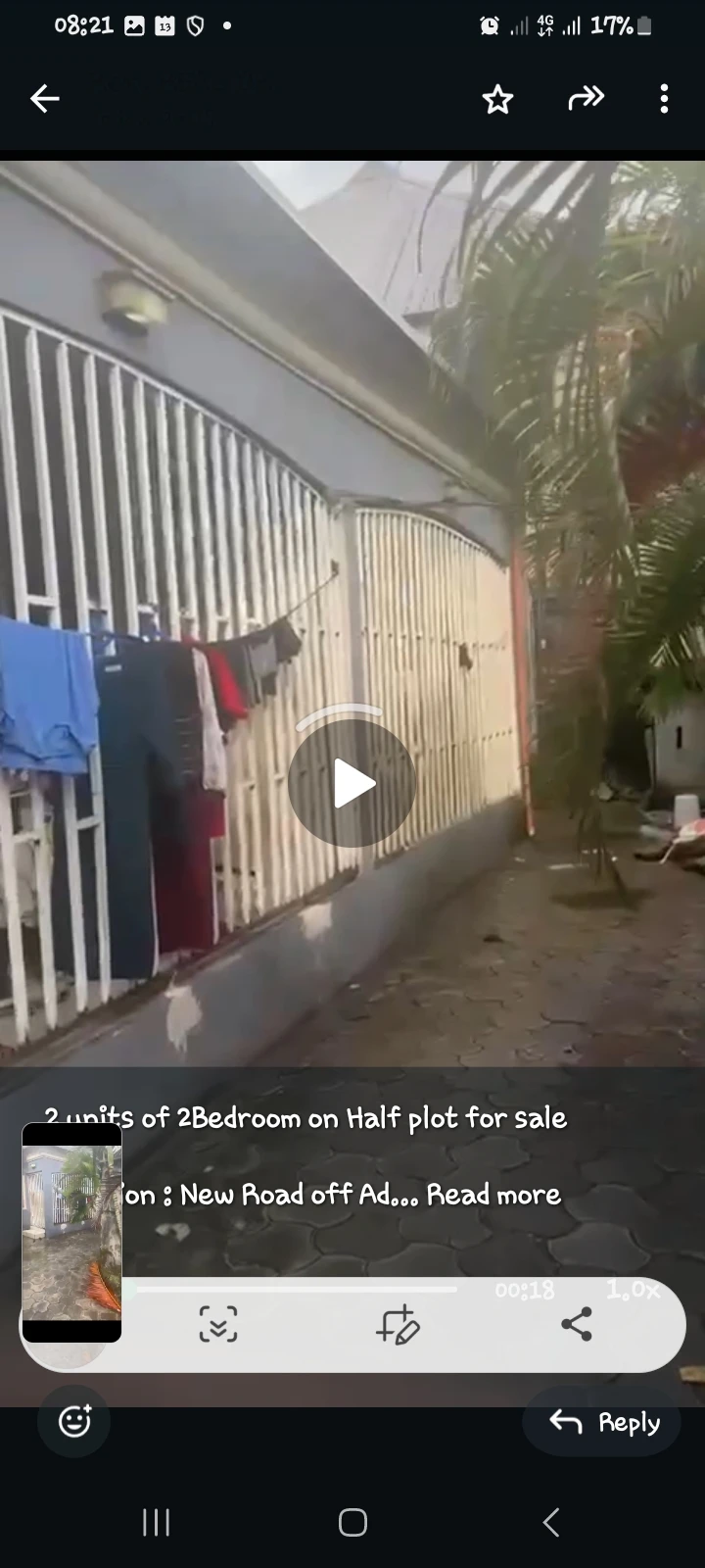 2 Bedroom Flat for Sale in Location : New Road off Ada George, PH  Tarred Road, Rivers