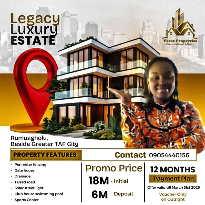 Land for Sale in Beside greater TAF, Rivers
