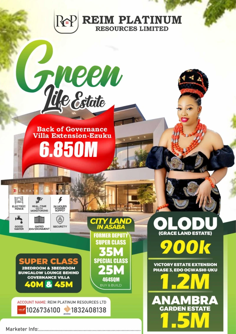 Land for Sale in Back of Governance Villa Extension,Ezuku, Delta - Image 1