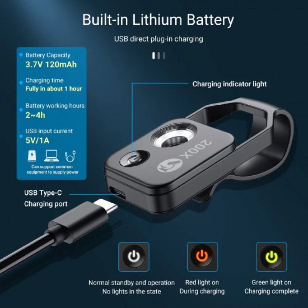 Apexel 200X Smartphone Microscope with CPL Black
