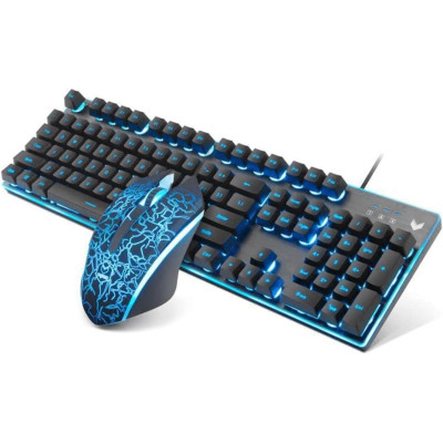 Rapoo V100S Gaming Keyboard and Mouse Combo Arabic Caps 