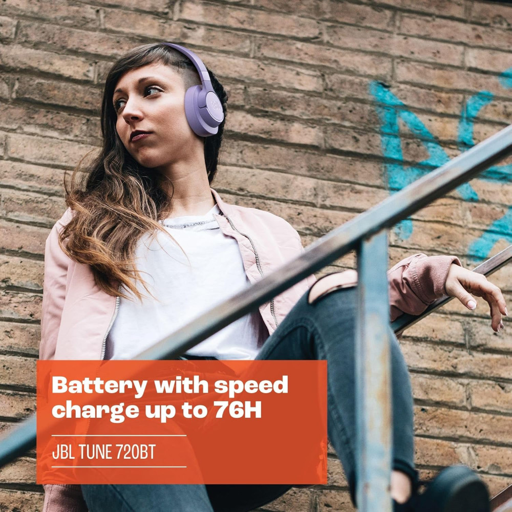 JBL Tune 720BT Wireless Headphone BT V5.3 purple