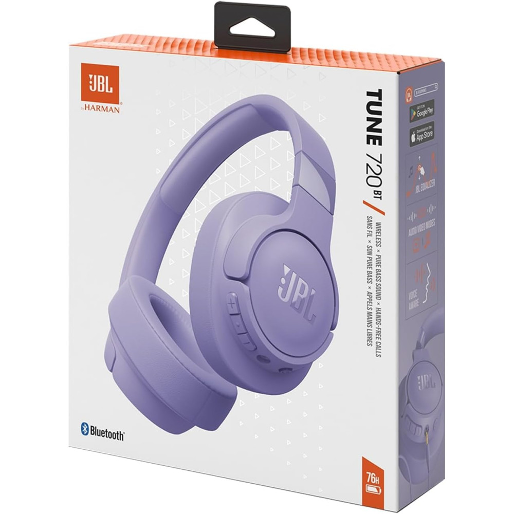 JBL Tune 720BT Wireless Headphone BT V5.3 purple
