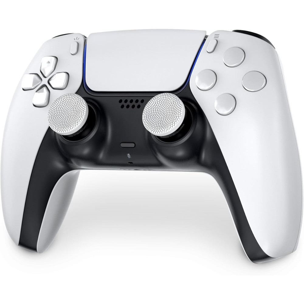KontrolFreek Clutch for PS5 and PS4 Controller Performance Thumbsticks 2 Low Size Concave Black and White