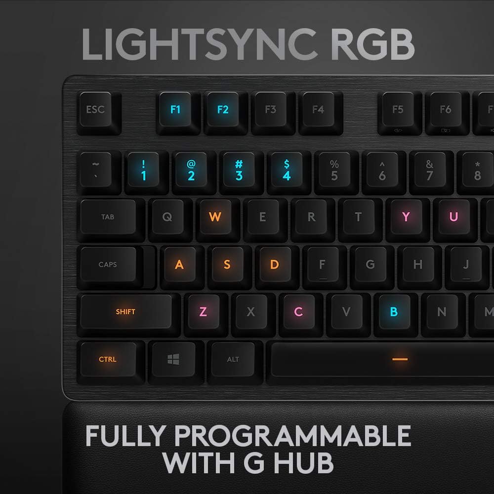 Logitech G513 Carbon LIGHTSYNC RGB Mechanical Gaming Keyboard with RomerG Linear Switches