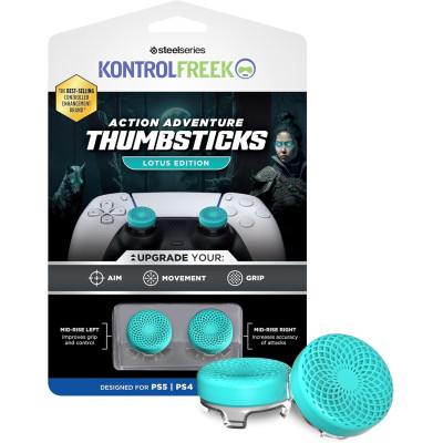 KontrolFreek Lotus for PS5 and PS4 2 Mid-Rise Concave Teal