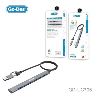 GO- Des 7 in 2 USB HUB GD-UC706