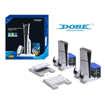 Dobe Multifunction Cooling Stand (for PS5 Fat & PS5 Slim) - White