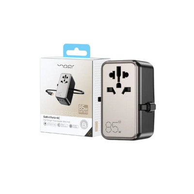 Vyvylabs Explorer Series GaN 4 Ports + AC Fast Charger Adapter 85W – A+3C