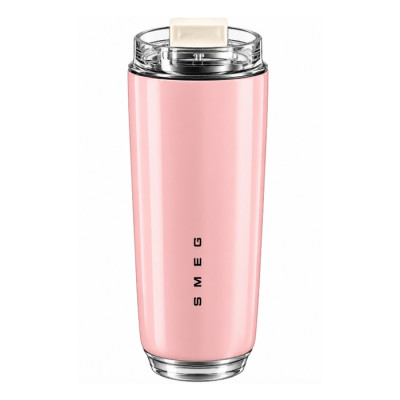 SMEG 550ml Stainless Steel Vacuum Insulated Travel Mug or Cup (Pink)