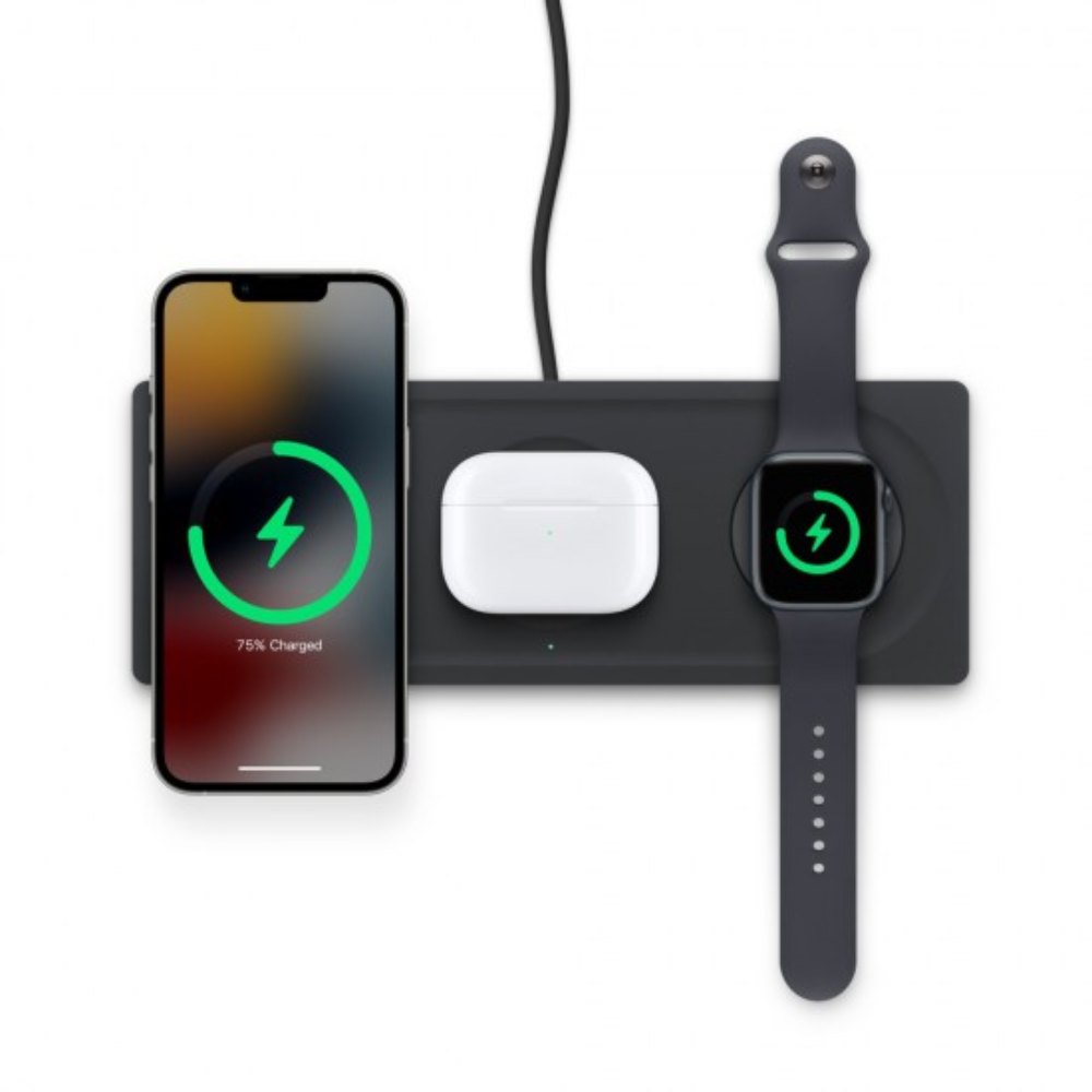 Belkin BOOST CHARGE PRO 3-in-1 Wireless Charging Pad with MagSafe – Black