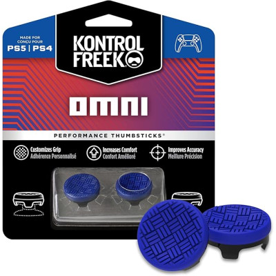 KontrolFreek Omni for PS4 and PS5 Sticks  2 Low Rise Concaves blue