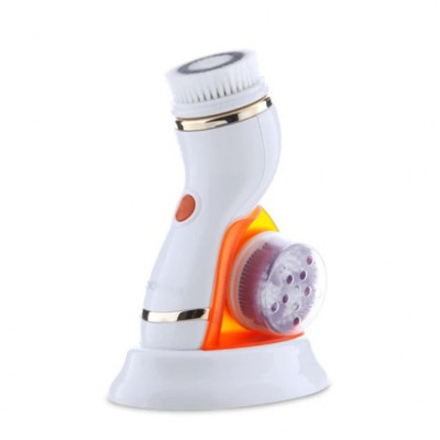 Cnaier 4-in-1 Electric Facial Cleansing Brush (AE-8286B, Orange)