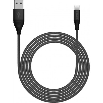Riversong Alpha S USB-A To Lightning Nylon 1m Cable (CL32) – Black