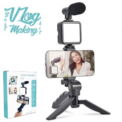 Video Making Kit Vlogging Tripod AY 49 Black