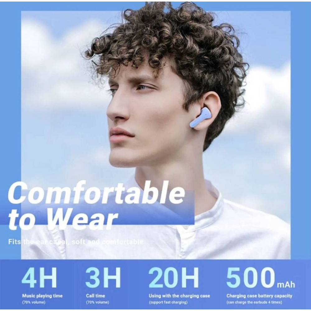 Acefast T6 Wireless Bluetooth Earbuds BT 5.0 Sapphire Blue