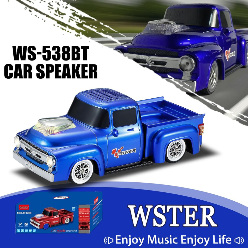 Wster WS 538BT Wireless Car Speaker  Blue