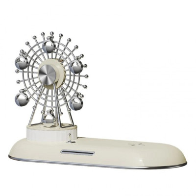 Ferris Wheel Fast Wireless Charger with Mood Light Elegant White