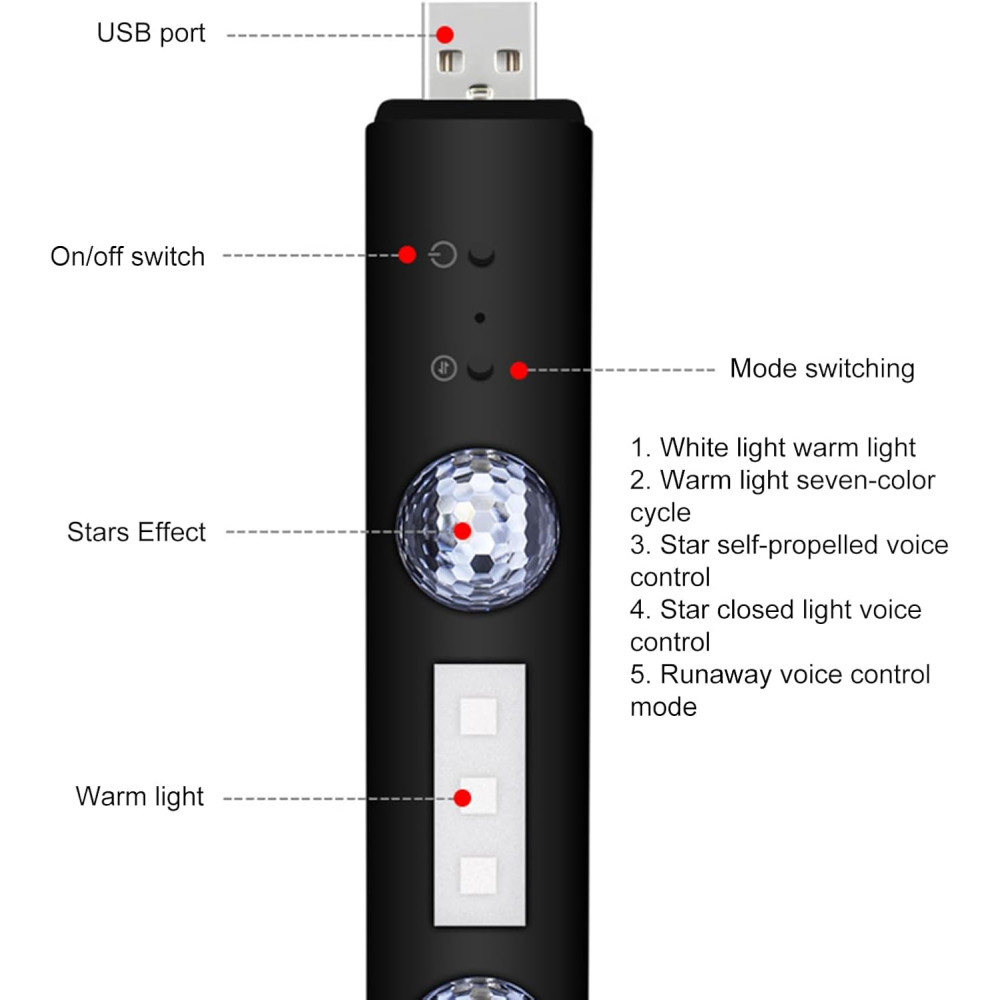 D88S Music Rhythm Lamp with Remote