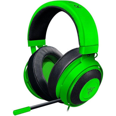 Razer Kraken Pro V2 Lightweight Aluminum Headband Retractable Mic inLine Remote Gaming Headset Works with PC PS4 Xbox One Switch & Mobile Devices  Green