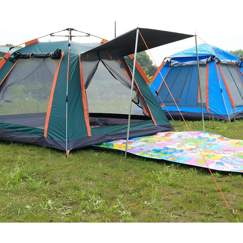 Waterproof Large 4-5 Person Camping Tent 240x240x155 - Dark green